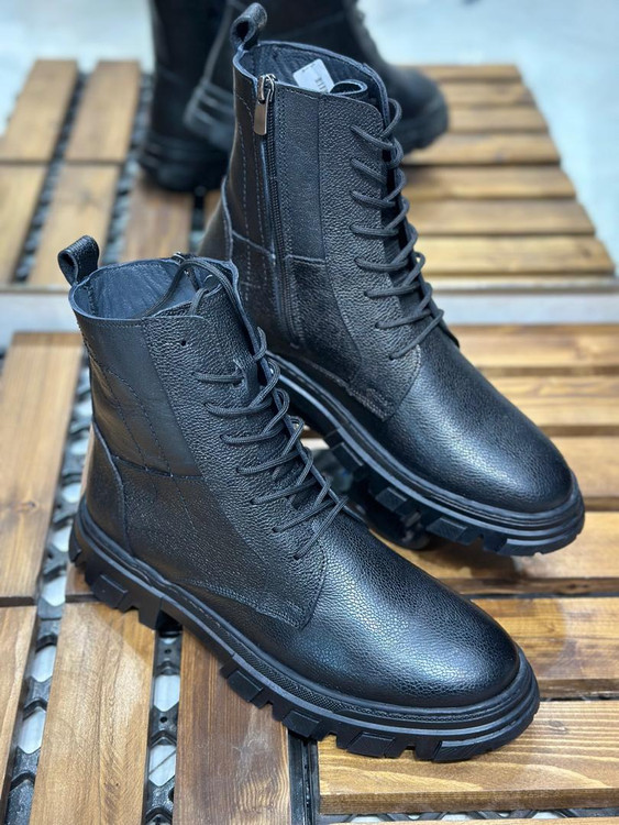 بوت بلند چرم طبیعی مردانه